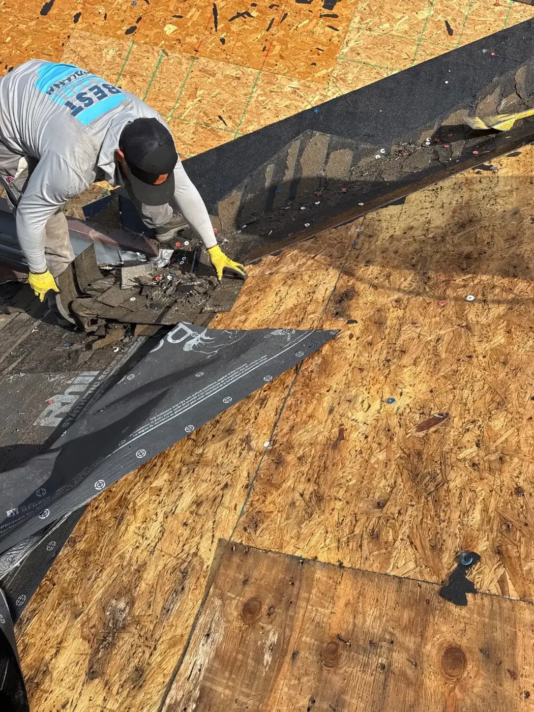 Tarping and dry-in on a Mooresville commercial roof